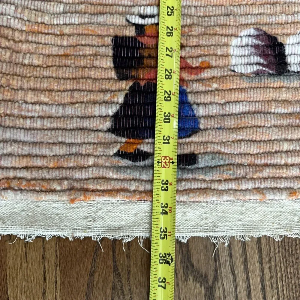 Peruvian Folk Art Hand Woven Tapestry Wall Hanging Andes Vintage 70s Fiber‎ Art